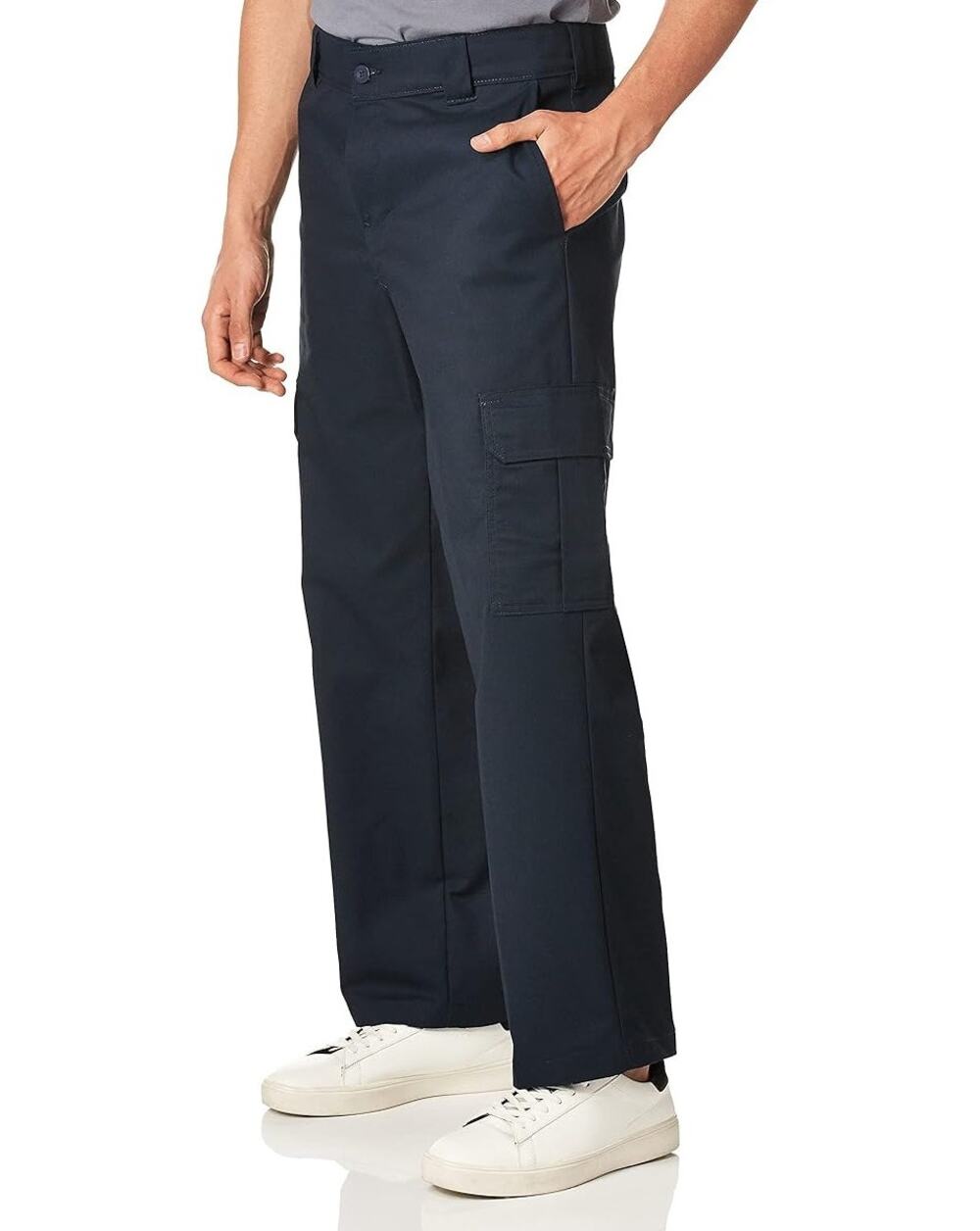 Dickies Men's Relaxed Straight Flex Cargo Twill Pant Navy Blue 44W x 32L NWT
